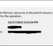 VMware vSphere 6 available memory resources in the parent resource pool are insufficient
