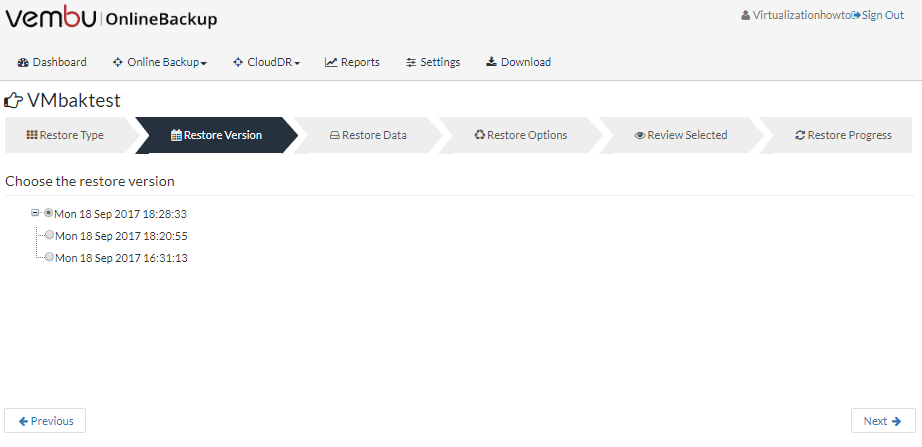 Vembu-Online-Backup-CloudDR-restore-versions