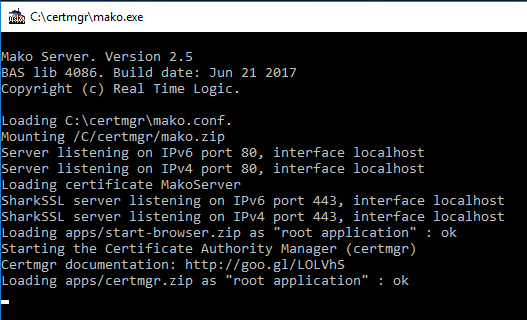 The-Certificate-Management-Tool-Mako-server-starts