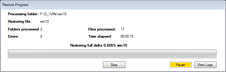 Restore-Operation-of-VMware-Workstation-Virtual-machine-begins