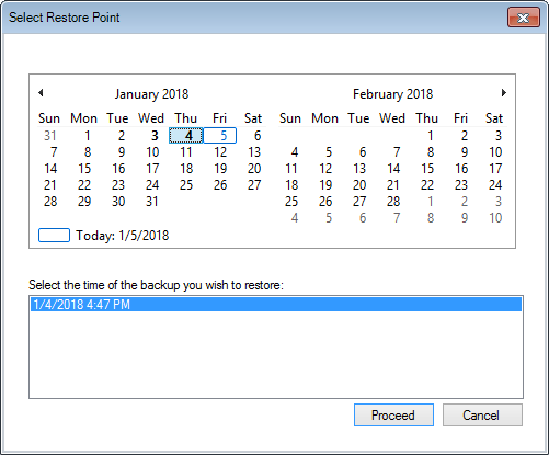 Selecting-the-restore-point