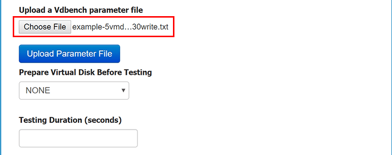 Uploading-a-custom-parameter-file-for-HCI-Bench