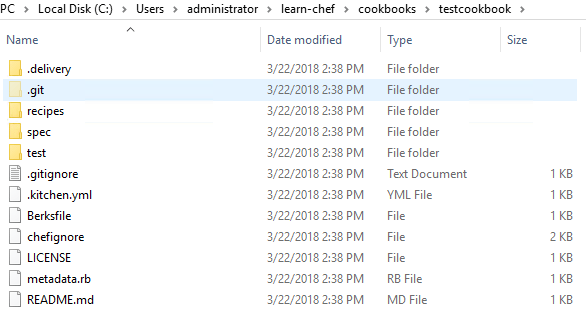 New-Chef-cookbook-folder-structure
