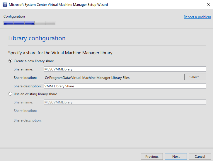 System-Center-Virtual-Machine-Manager-1801-library-configuration