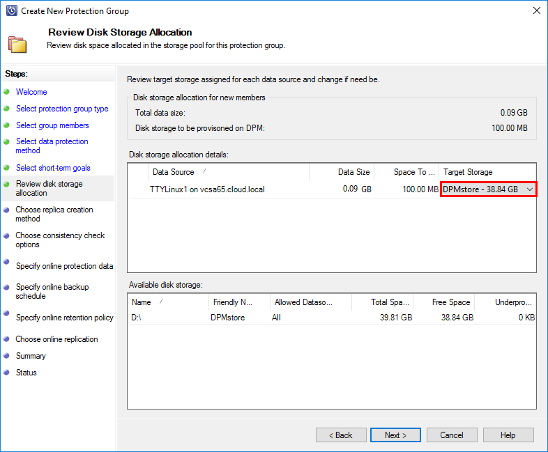 Select-the-target-storage-for-the-Data-Protection-Group-in-Microsoft-Azure-Backup-Server