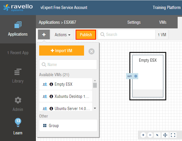 Publishing-the-Ravello-ESXi-6.7-application