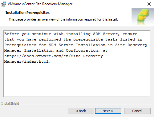 Review-the-prerequisites-for-installing-Site-Recovery-Manager