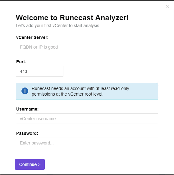 Runecast-Analyzer-2.0-Configuring-VMware-vCenter-Server-connection