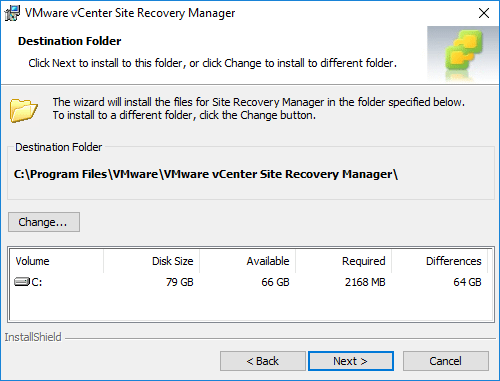 Site-Recovery-Manager-destination-folder-storage-configuration