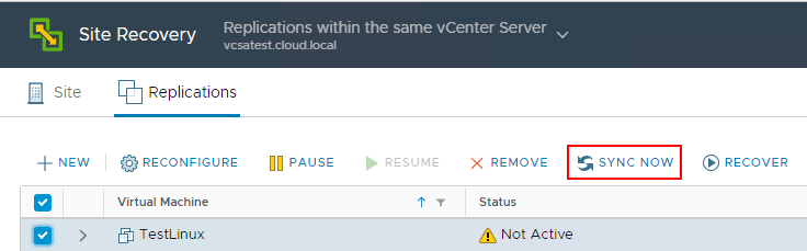 Synchronizing-the-newly-created-replication-with-vSphere-Replication-8.1