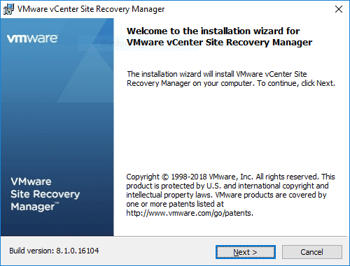 VMware-vCenter-Site-Recovery-Manager-Installation-Wizard-begins