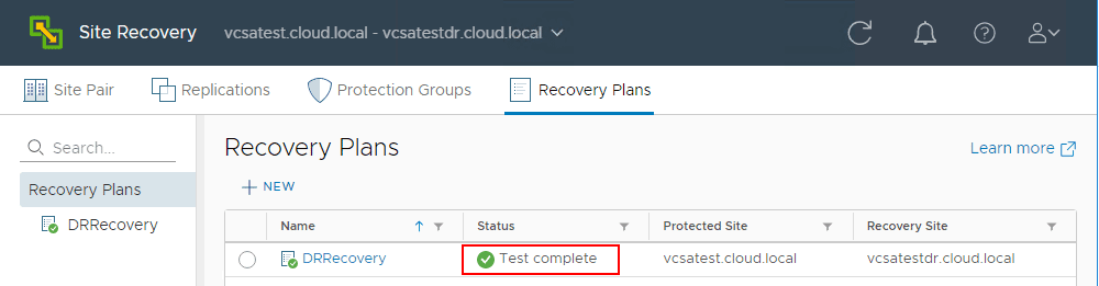 Test-of-the-VMware-Site-Recovery-Manager-SRM-8.1-recovery-completes