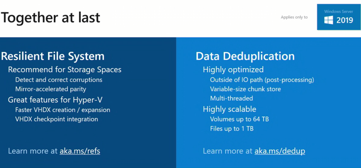 Windows-Server-2019-combines-ReFS-and-Data-Deduplication-together