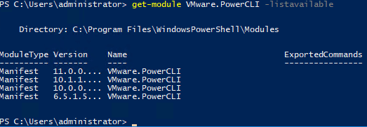 Using-the-Get-Module-command-to-check-the-available-versions
