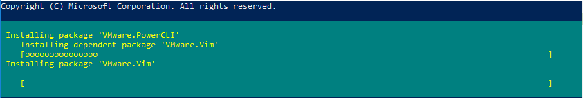 VMware-PowerCLI-update-installing-packages