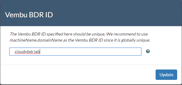 Configuring-the-Vembu-BDR-Suite-ID