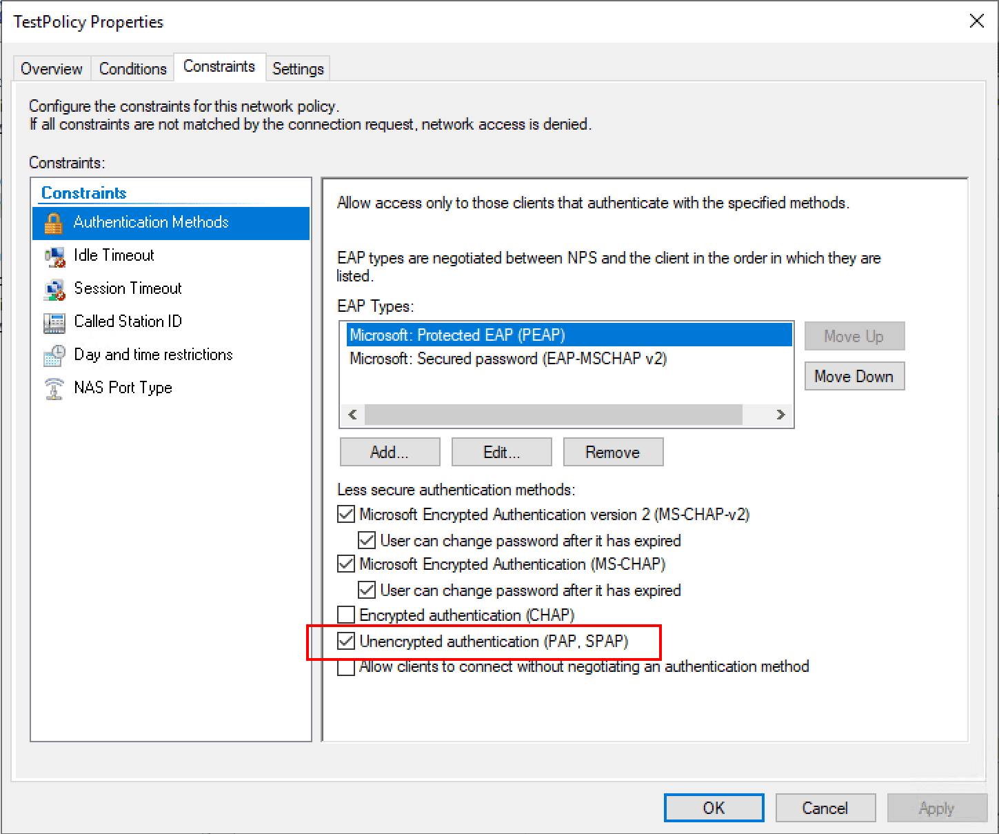 Add-PAP-temporarily-to-test-the-RADIUS-server-using-NTRADPING