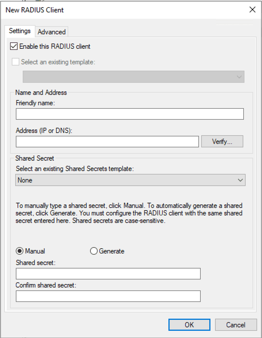 Adding-a-test-workstation-as-a-RADIUS-client-to-use-NTRADPING-to-test-RADIUS