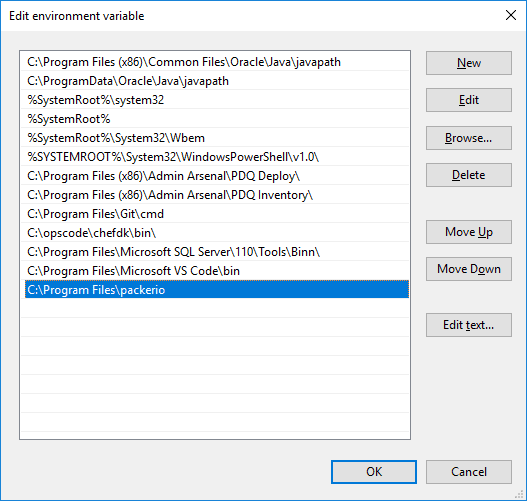After-adding-packer-path-to-the-PATH-variable-in-Windows-10