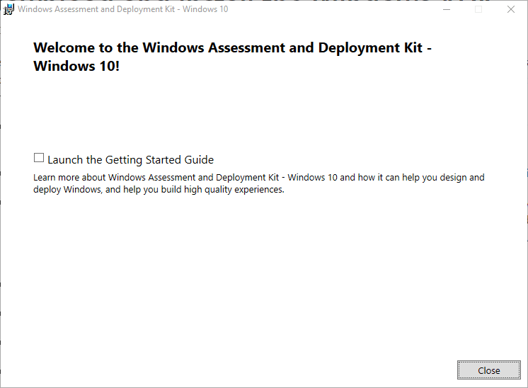 Installation-of-Windows-Assessment-and-Deployment-Kit-completed-successfully