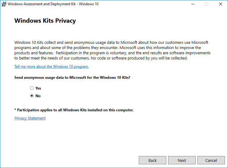 Privacy-configuration-during-the-WADK-installation