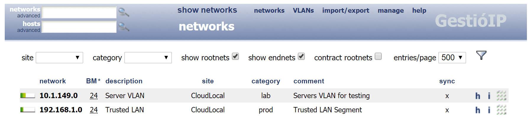 After-adding-a-couple-of-networks-to-Gestioip