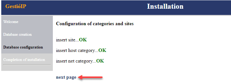Configuration-of-categories-and-sites-completed-successfully