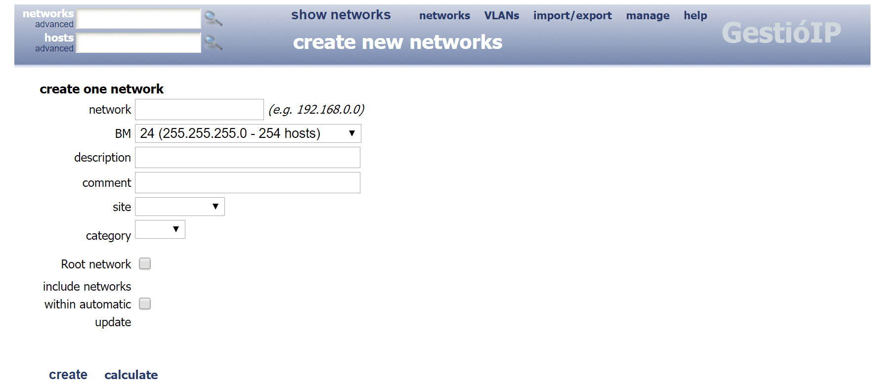Creating-a-new-network-in-Gestioip-for-scanning