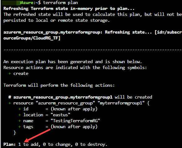 Running-Terraform-plan-in-Azure