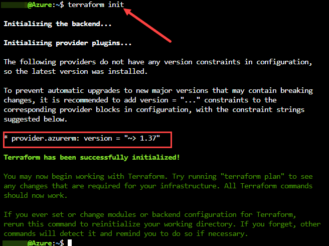 Terraform-init-in-Azure