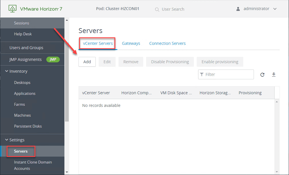 Adding-a-vCenter-Server-connection-to-your-Horizon-Connection-Server-7.11