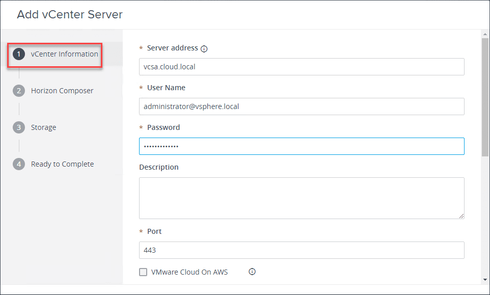 Entering-the-vCenter-Server-address