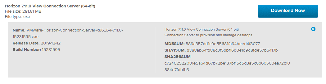 VMware-Horizon-Connection-Server-7.11-download-details