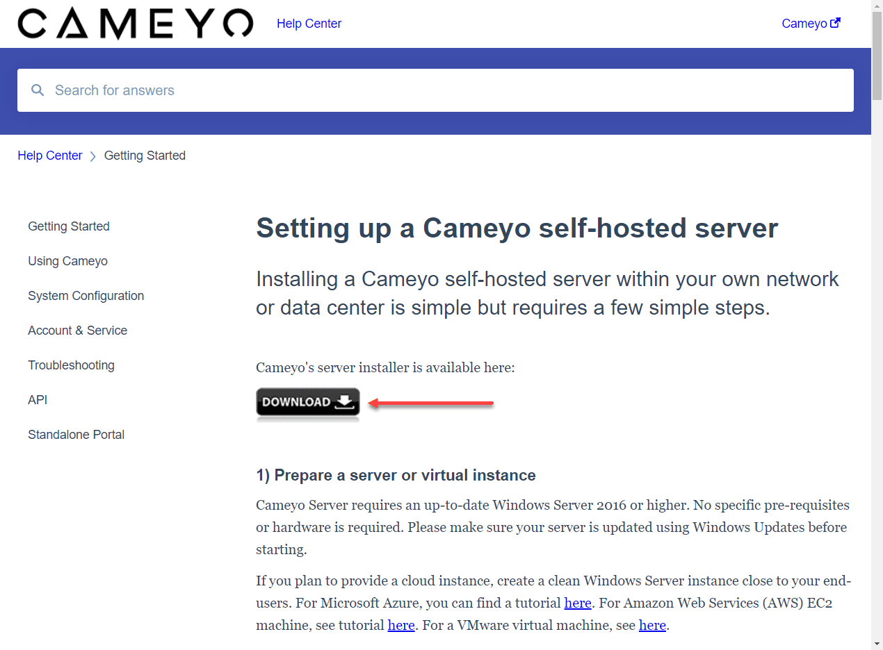Download-the-self-hosted-installer