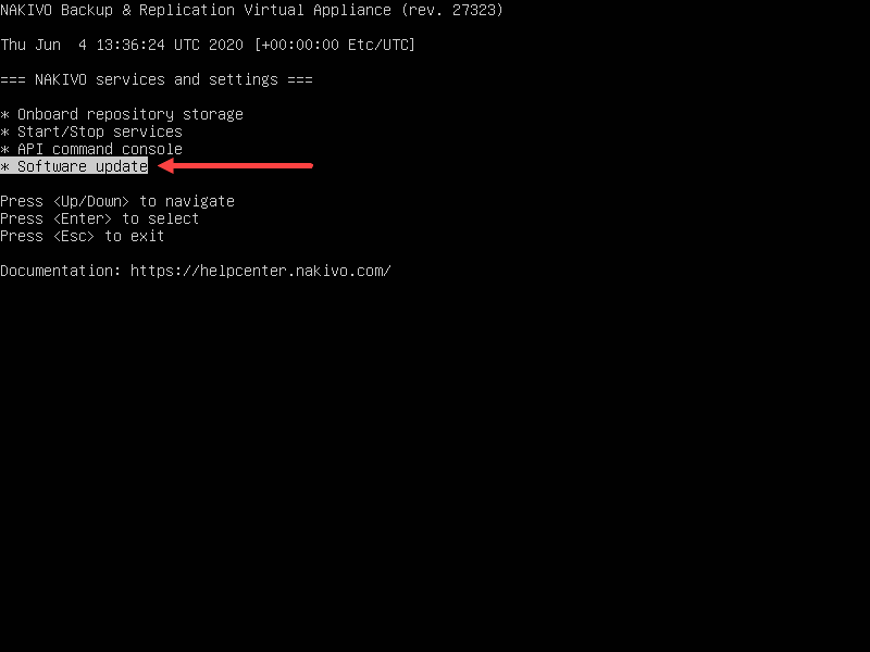 Initiate-the-software-update-from-the-NAKIVO-console