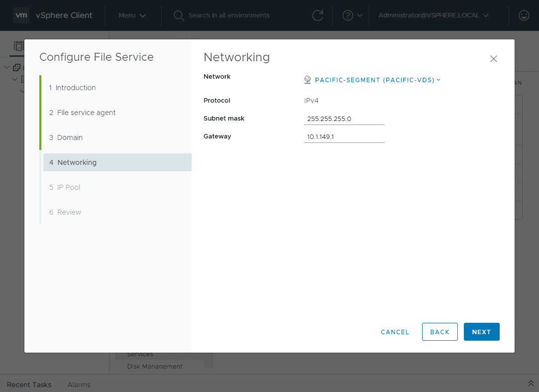 Configure-networking-for-the-vSAN-7-file-services