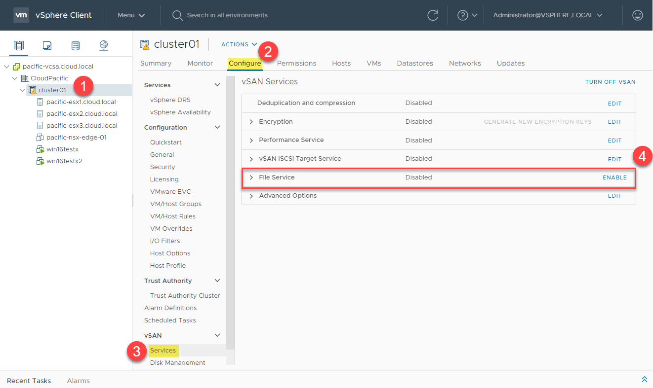 Enable-VMware-vSAN-7-file-services