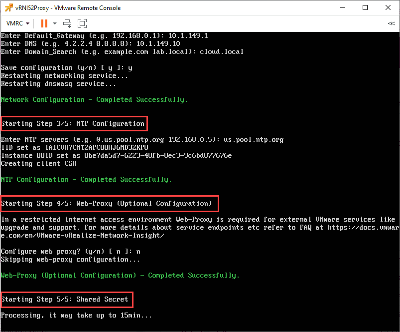 Finishing-the-console-configuration-of-the-Collector-VM