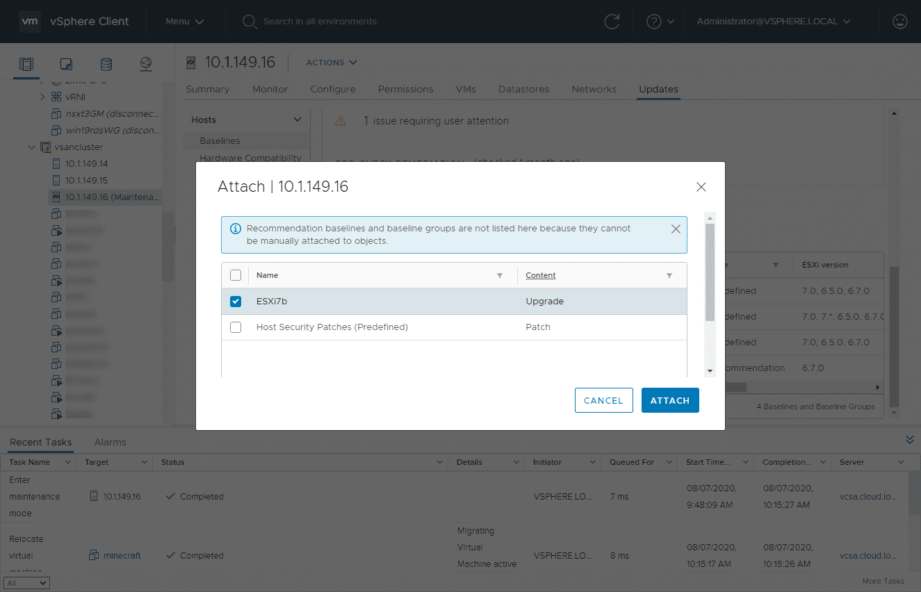 Attaching-the-ESX-7.0-upgrade-baseline-to-the-host