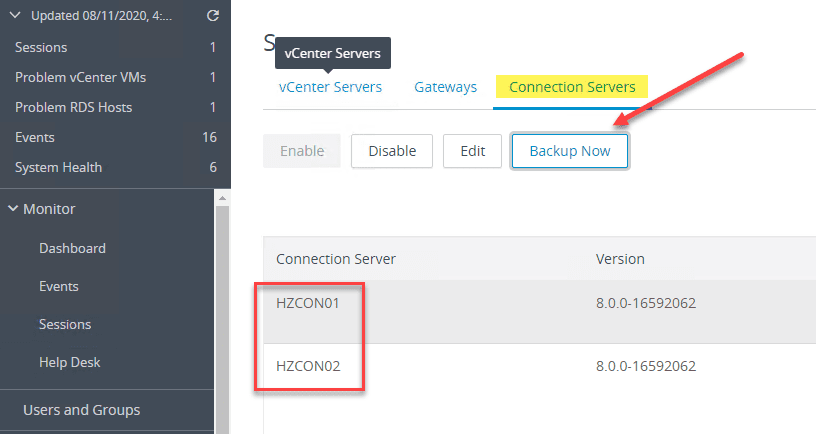 Backup-the-VMware-Horizon-Connection-Server-through-the-Horizon-Console