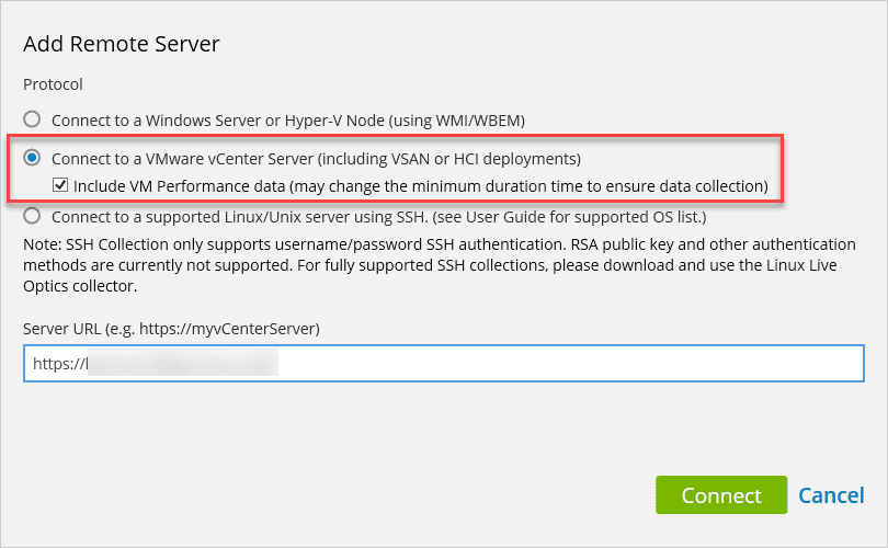 Choosing-VMware-vCenter-Server-for-pulling-information