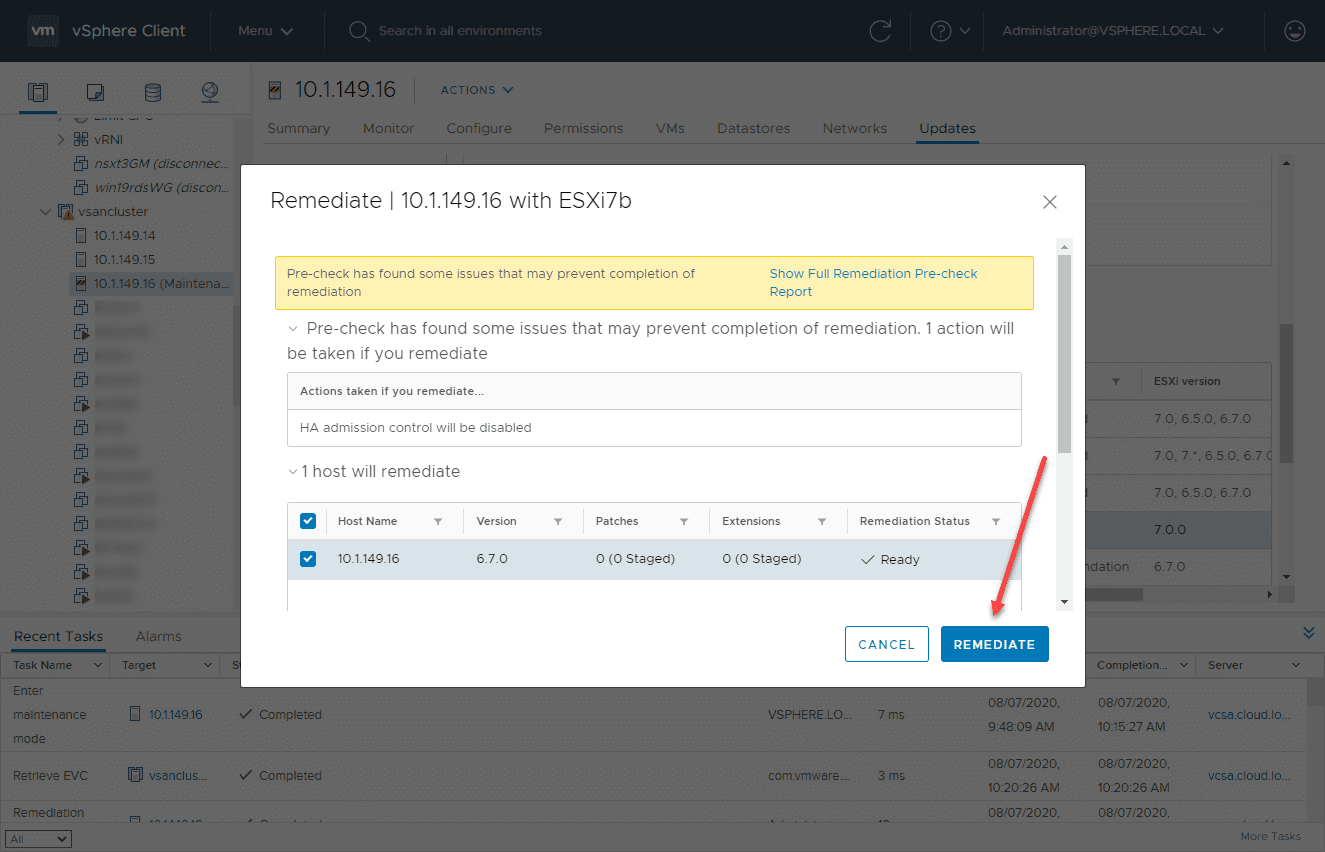 Choosing-the-remediation-option-after-reviewing-the-upgrade-task