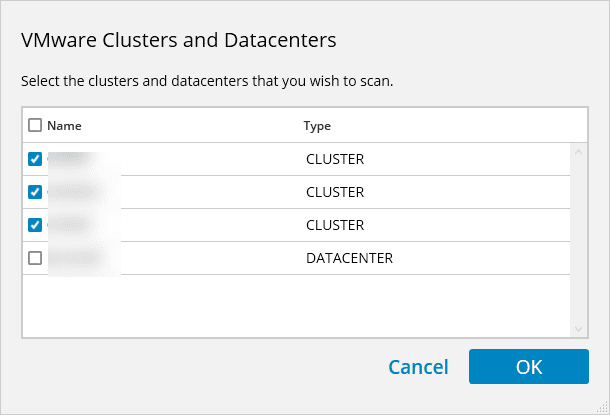 Select-clusters-and-datacenters-you-want-to-scan-in-vCenter