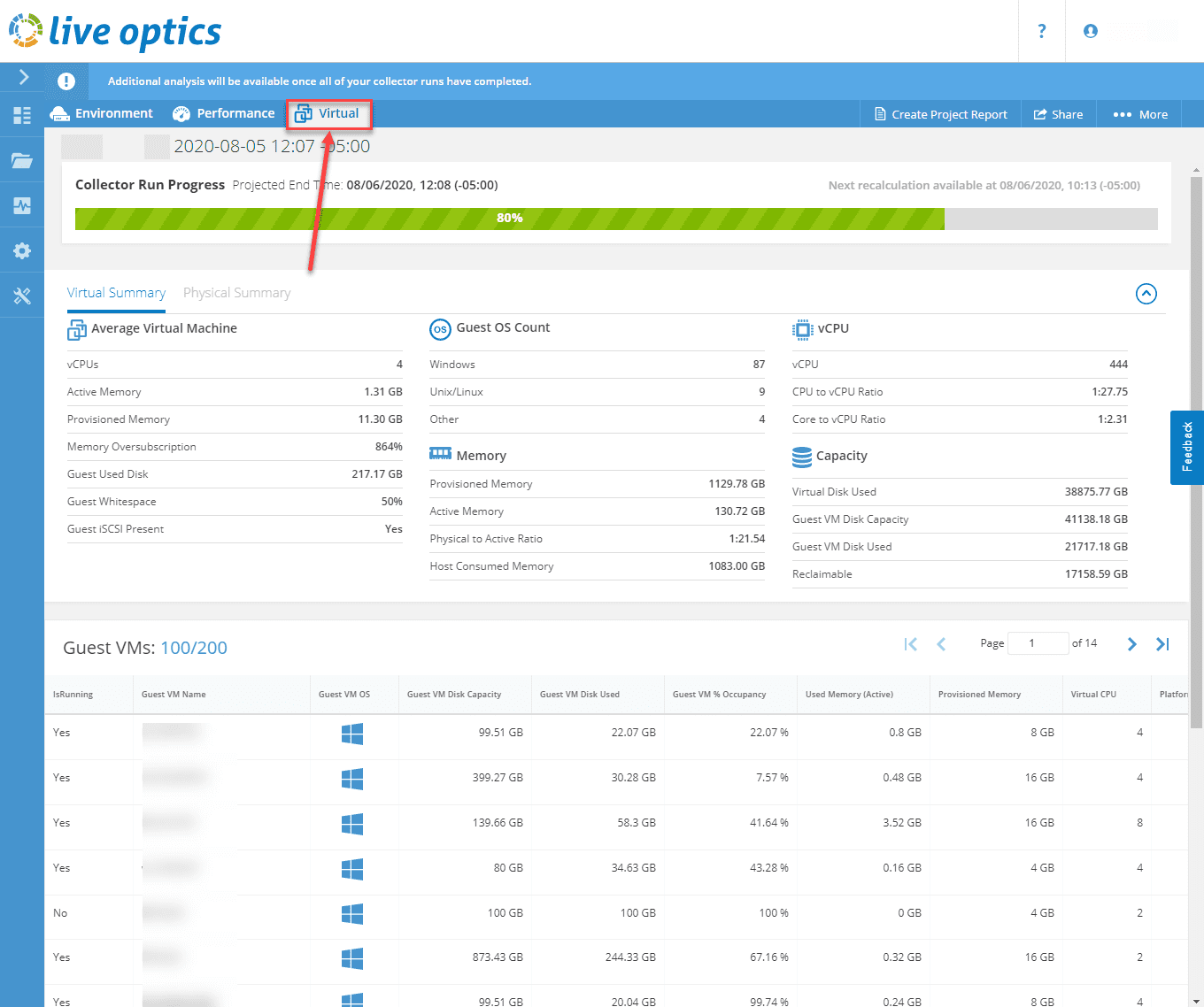 Virtual-machine-summary-screen