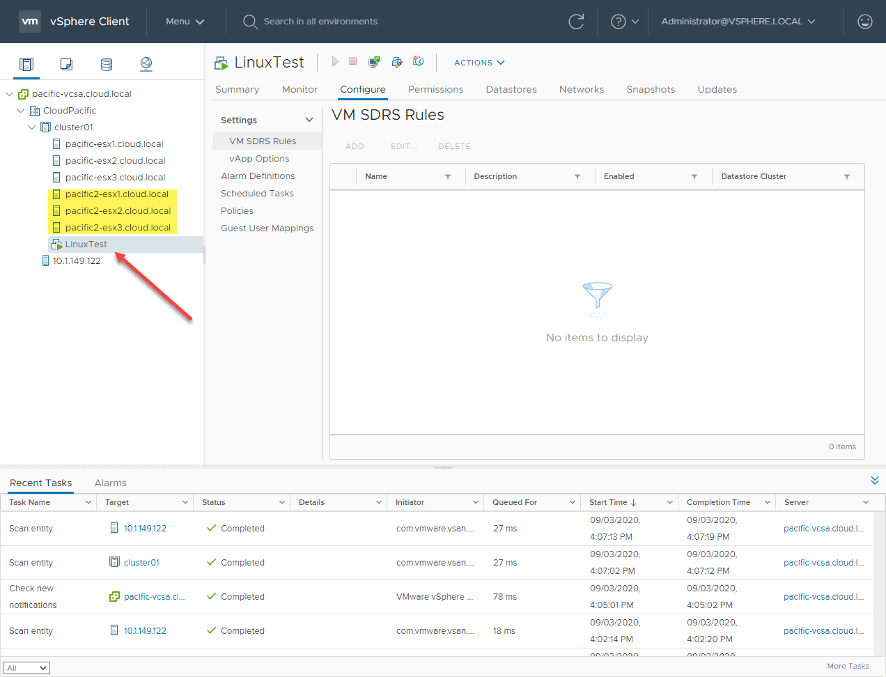 Linux-test-VM-deployed-on-a-vSAN-7-stretched-cluster