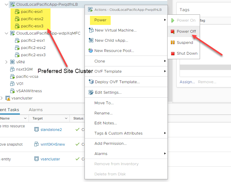 Powering-off-the-preferred-cluster-hosts-to-simulate-a-real-failure