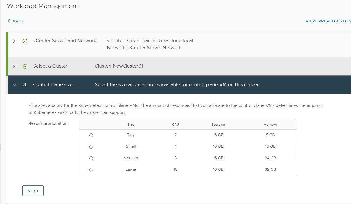Configure-the-control-plane-size
