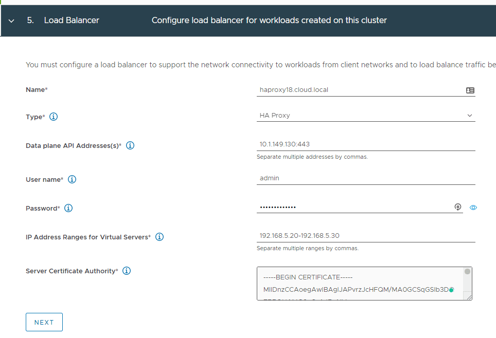 Enter-load-balancer-details-for-the-HAproxy