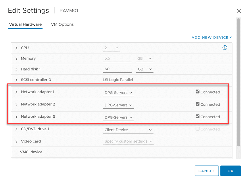 Viewing the network connections on a palo alto vm 100 virtual firewall