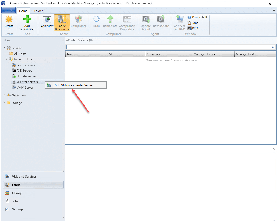 Add VMware vCenter Server to System Center Virtual Machine Manager 2022